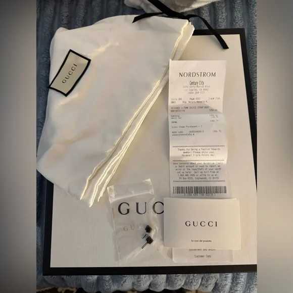 Gucci Black Napa Leather Charlotte Ankle Booties with Gold Buckle - Picture 10 of 10